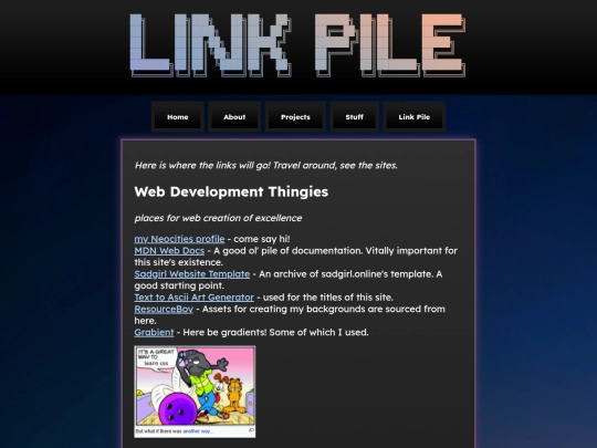 home/links screenshot