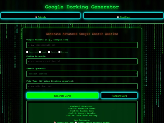 googledorking screenshot