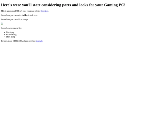 Gaming PC screenshot