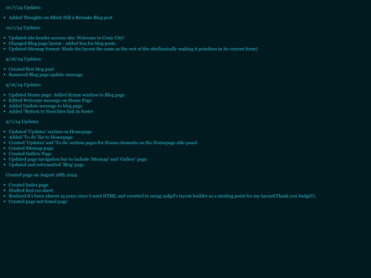 updates screenshot
