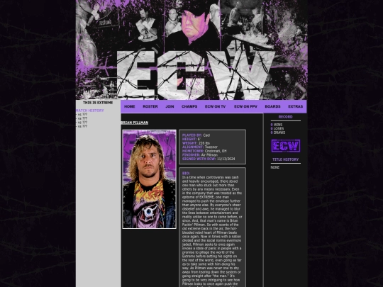 Roster/BrianPillman screenshot
