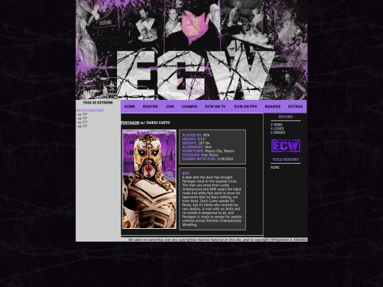 Roster/Pentagon screenshot
