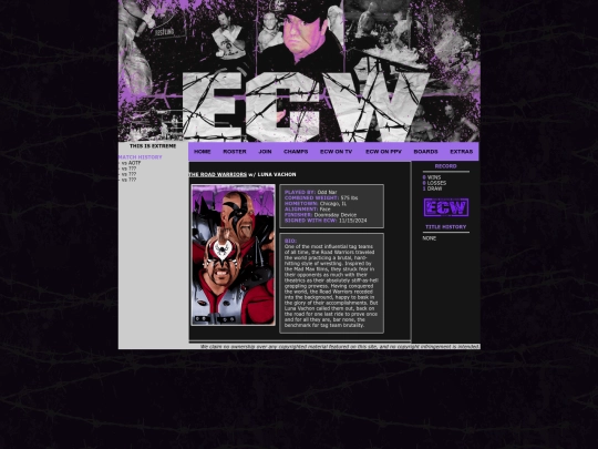 Roster/RoadWarriors screenshot