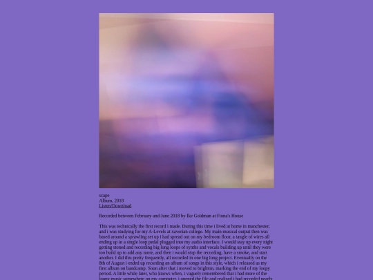 discography/scape screenshot