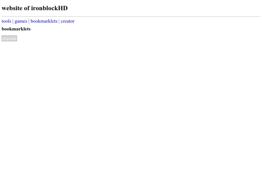 bookmarklets screenshot