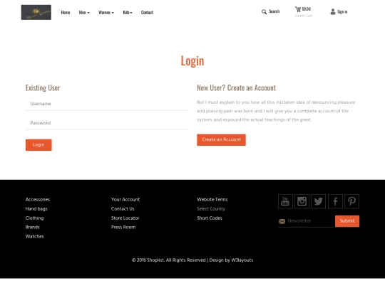 login screenshot