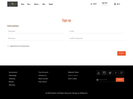 signup screenshot