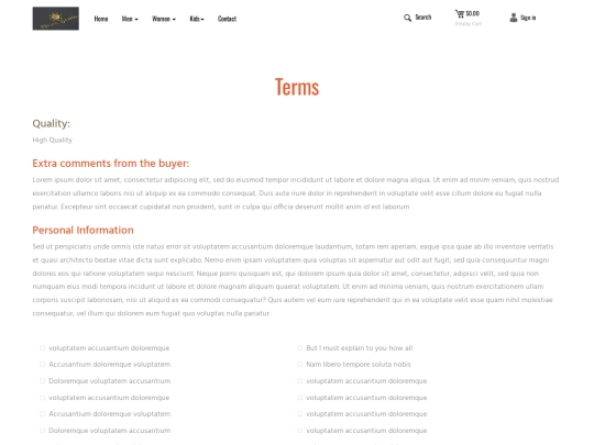 terms screenshot
