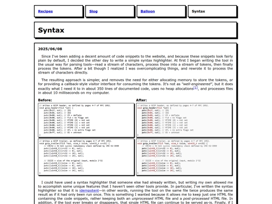 syntax screenshot