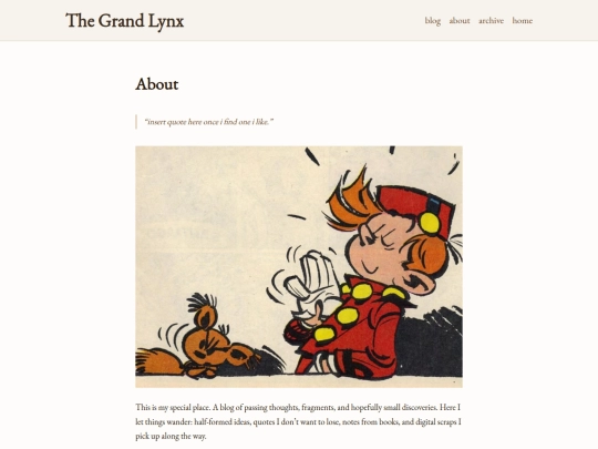 blog/about screenshot