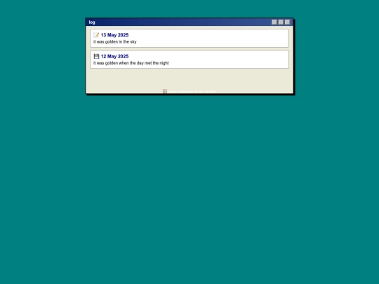 log screenshot