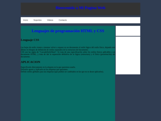 SitioWEB10/Paginas/CSS screenshot
