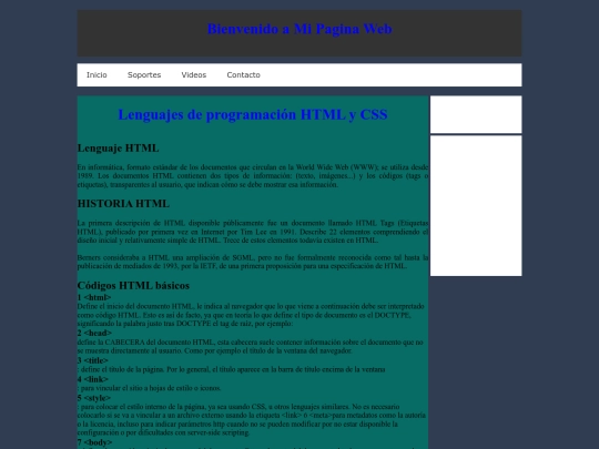 SitioWEB10/Paginas/HTML screenshot
