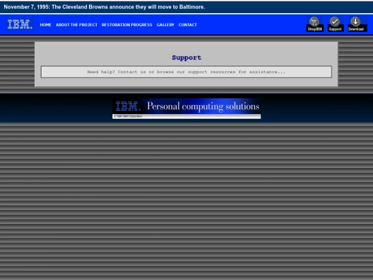 support screenshot