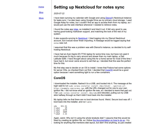 blog/setting-up-nextcloud-for-notes-sync-2025-07-22 screenshot