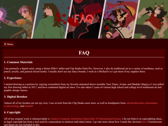 faq screenshot