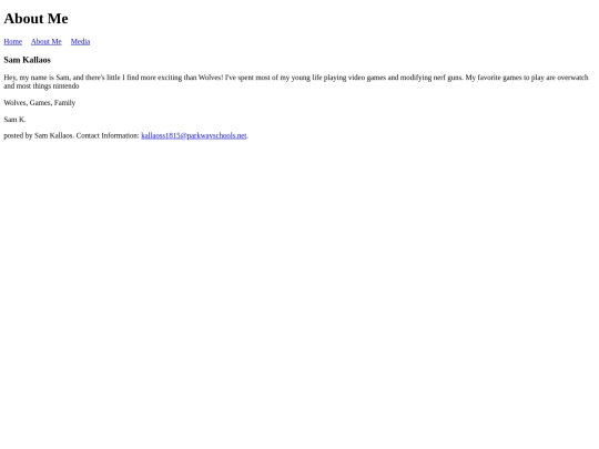 aboutme screenshot