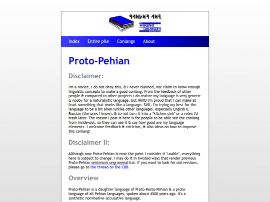 YoungConlanger/conlangs/Proto-Kesto-Pehian-family/Proto-Pehian screenshot