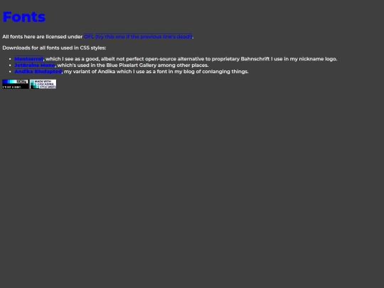 fonts screenshot