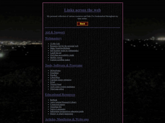links screenshot