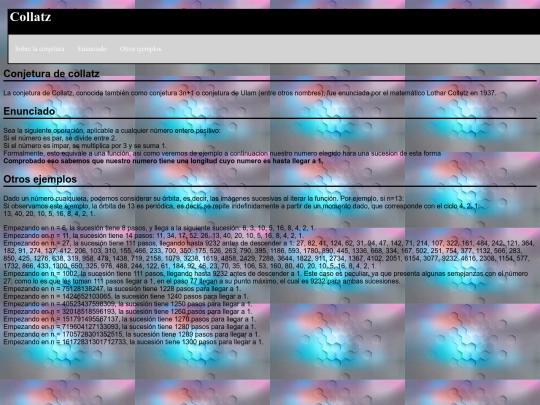 Bucles/Collatz/Index screenshot