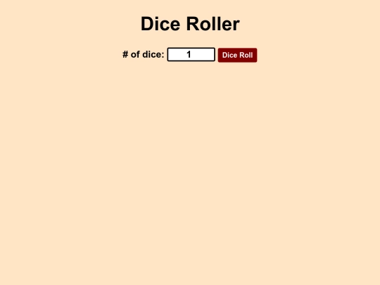 Dice Roller Program screenshot