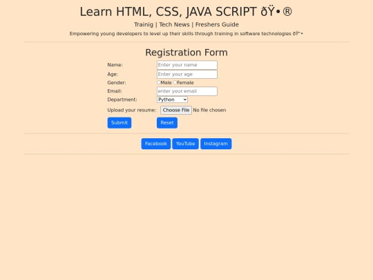 Project/register screenshot