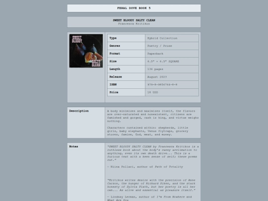 sweetbloodysaltyclean screenshot