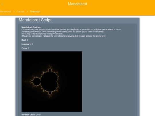 mandelbrot screenshot