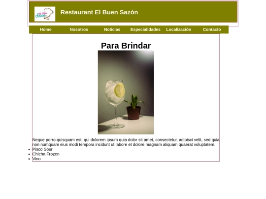 bebidas screenshot