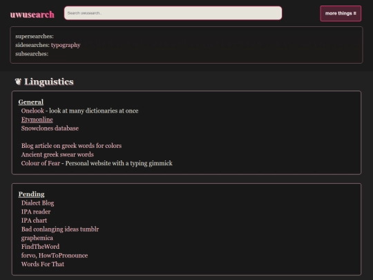 linguistics screenshot