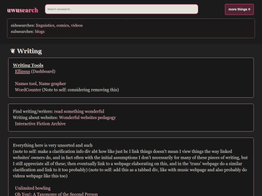 writing screenshot