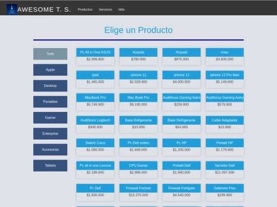 Productos screenshot