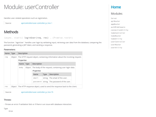 module-userController screenshot