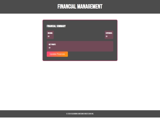 pages/finances screenshot