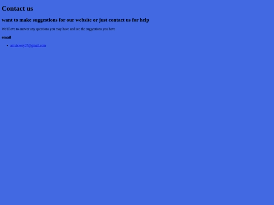 contact page screenshot