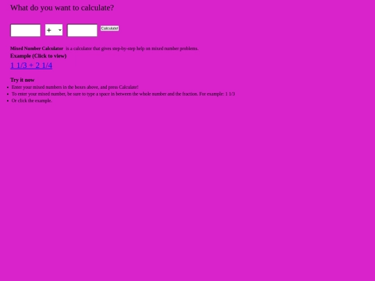 mixed-fraction-calculator screenshot