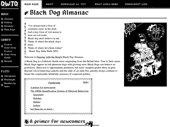 wikipages/blackdogs screenshot