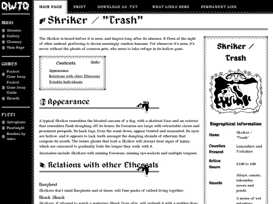 wikipages/skriker screenshot