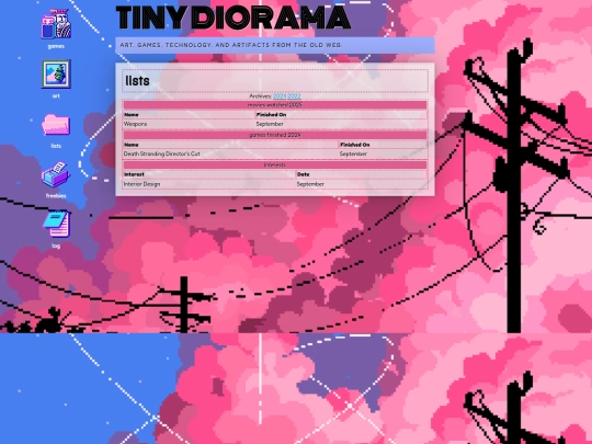 lists screenshot