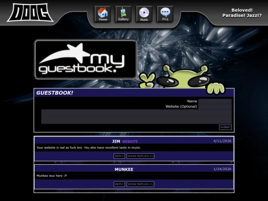 guestbook screenshot