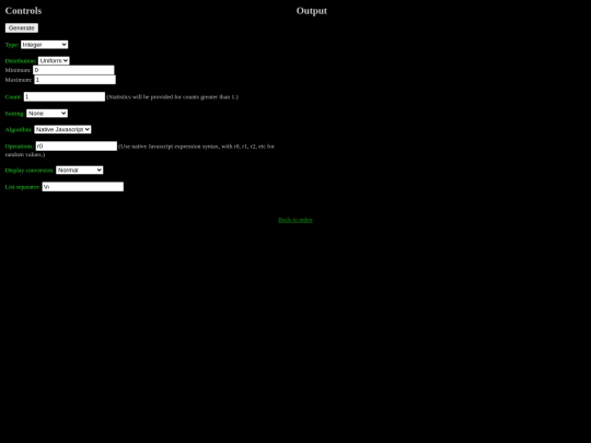 Javascript/Randomizer screenshot