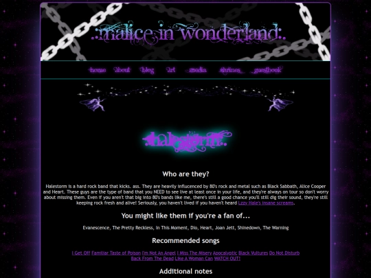 music/bands/halestorm screenshot