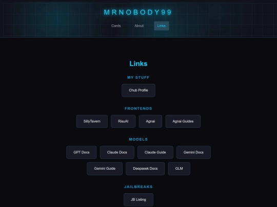 links screenshot