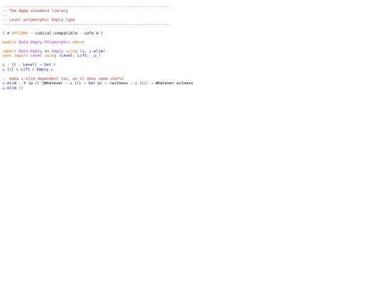 agda/Data.Empty.Polymorphic screenshot