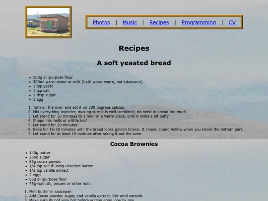 recipes screenshot