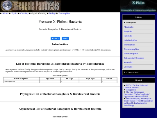 barophiles/bacteria screenshot