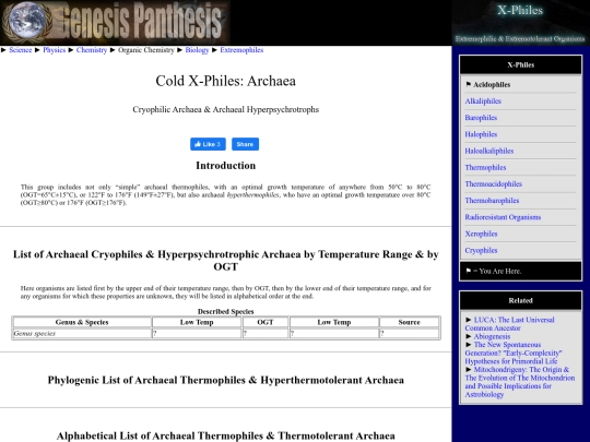 cryophiles/archaea screenshot