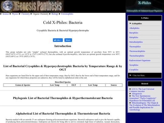 cryophiles/bacteria screenshot
