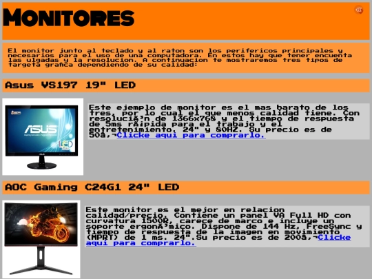Monitores screenshot